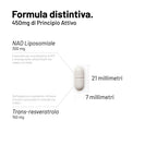 NAD+ Liposomiale 300 mg | Antiage, Energia cellulare, Fatica | 60 Compresse  | NAD+ Liposomiale 300 mg | Formula Avanzata con Trans-resveratrolo | Antiage, Contro la Fatica, Longevità| Made in Italy