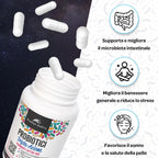 Fermenti Lattici Probiotici - Lactobacillus Rhamnosus e Lactobacillus Plantarum - Tripla Azione per Intestino, Colon Irritabile, Difese Immunitarie, Enzimi Digestivi - 60 Capsule 2 Mesi
