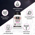 DALLE RICERCATRICI PER LE DONNE, Probiotici Donna Flora Intima, Gonfiore Addominale, Colon Irritabile, Candida, Cistite e Vaginosi, Fermenti Lattici Donna Intimo, Enzimi Digestivi - 60 Capsule 2 Mesi